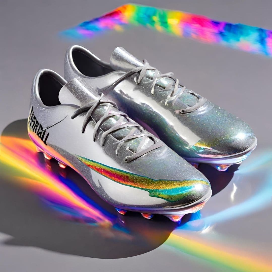 Futuristic Holographic Soccer Cleats — image 1 of 3