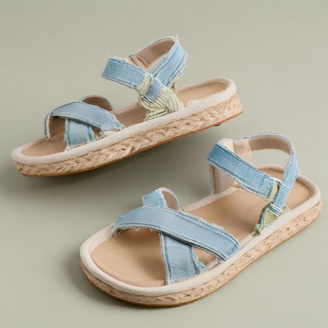 Chic Summer Denim Espadrille Sandals — image 1 of 3