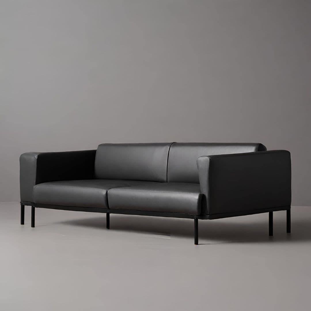 Sleek Modern Leather Sofa — image 1 of 2