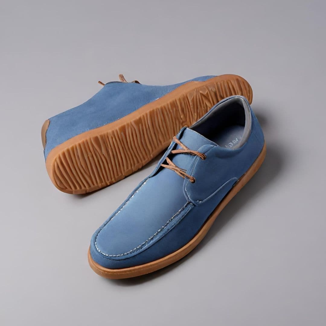 Classic Blue Suede Casual Shoes — image 1 of 2