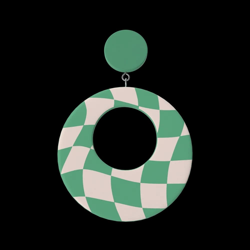 Green Oval Earring — image 1 of 2